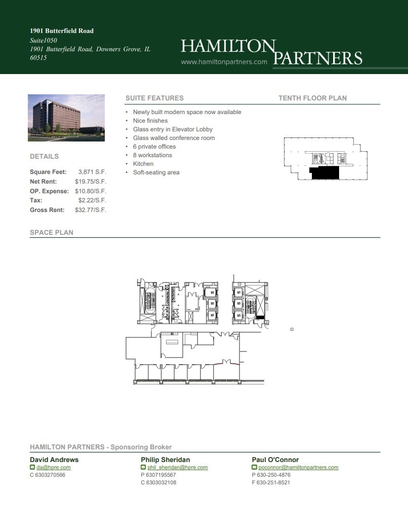 1901 Butterfield Rd, Downers Grove, IL à louer Plan d’étage– Image 1 sur 1