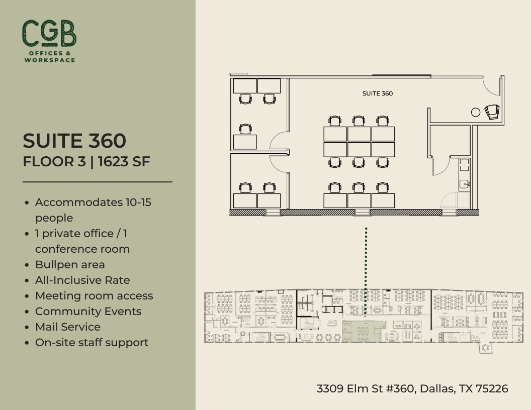 3309 Elm St, Dallas, TX à louer Plan d’étage type– Image 1 sur 1