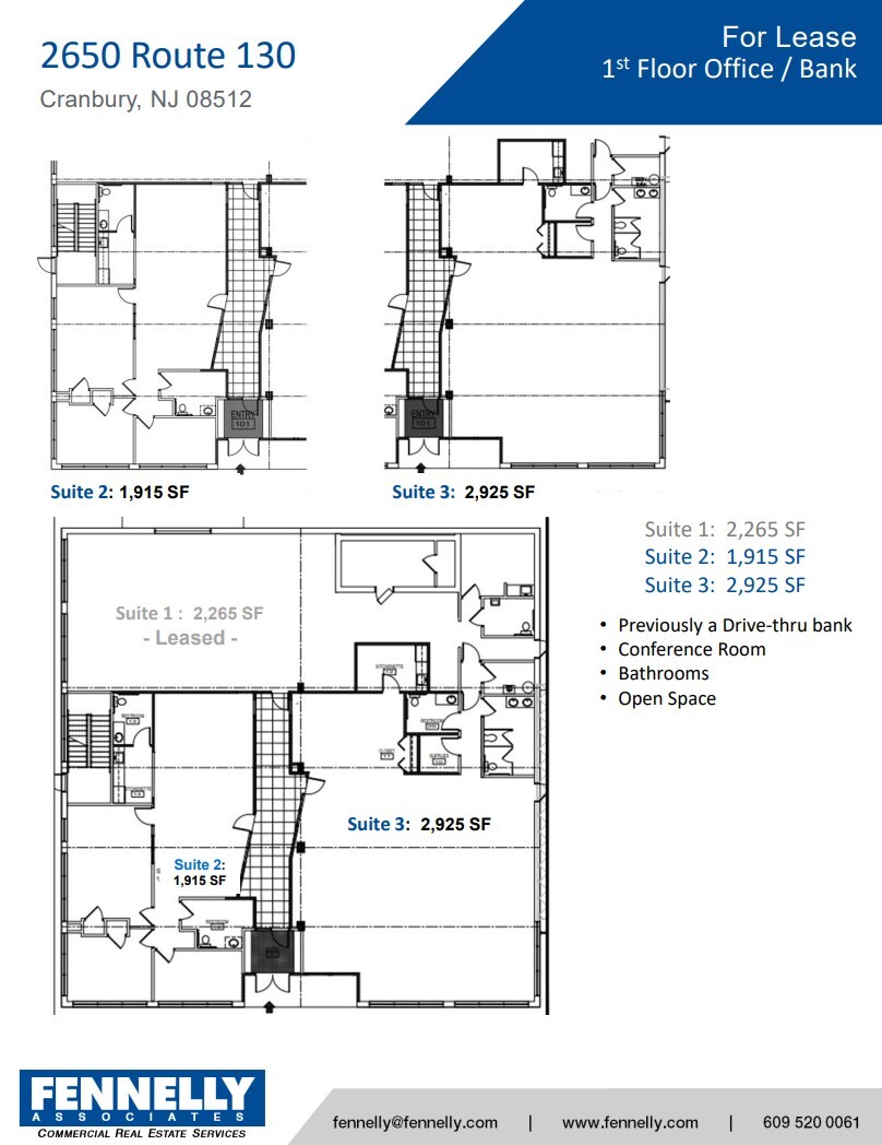 2650 Rt 130, Cranbury, NJ à louer Plan d’étage– Image 1 sur 1