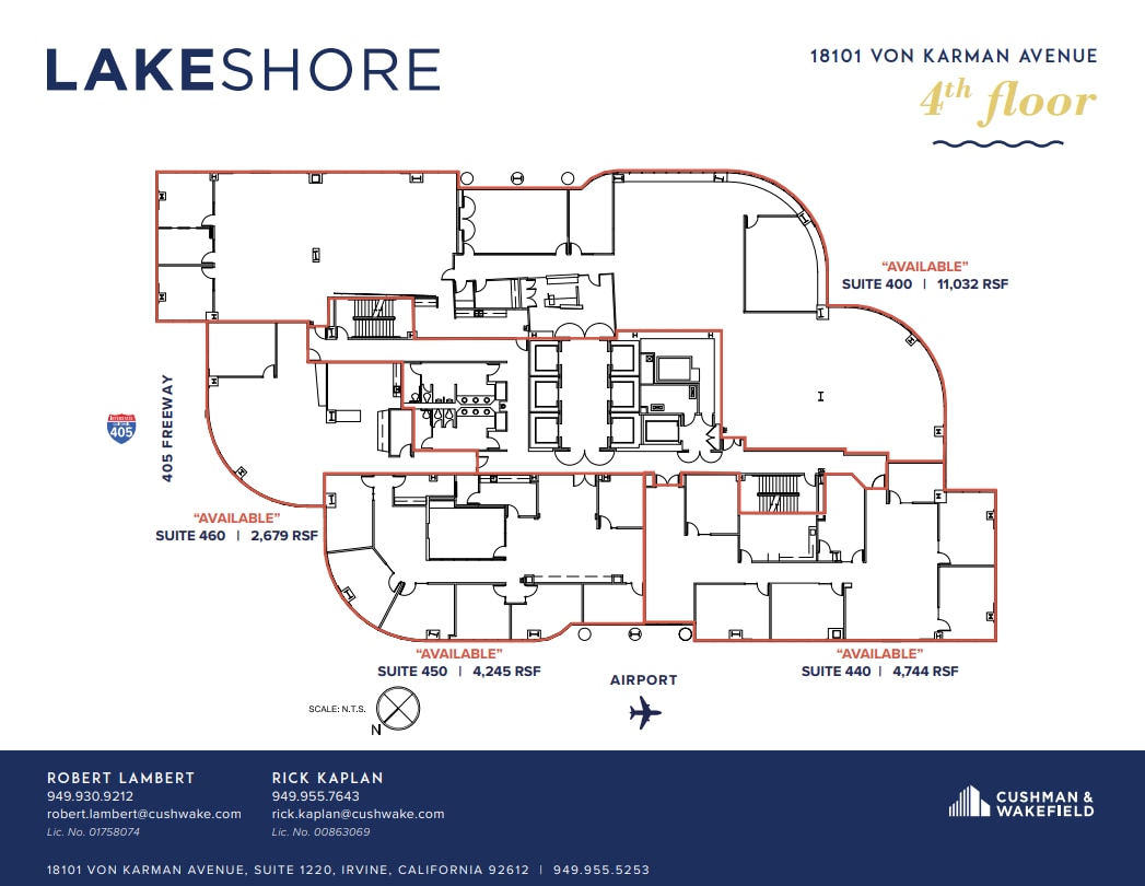 18101 Von Karman Ave, Irvine, CA à louer Plan d’étage– Image 1 sur 1