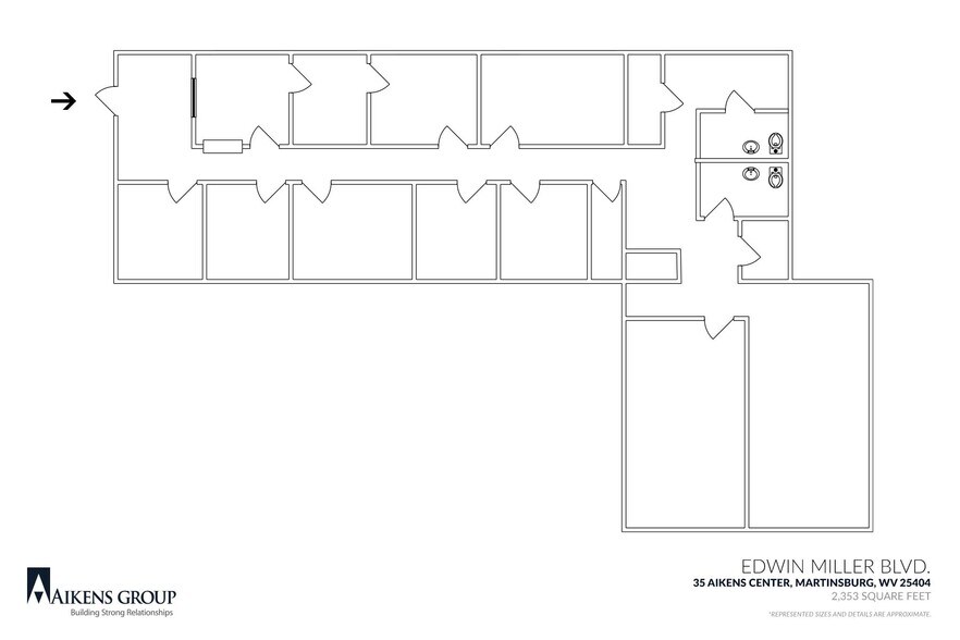 1430 Edwin Miller Blvd, Martinsburg, WV à louer - Plan d’étage – Image 2 sur 4