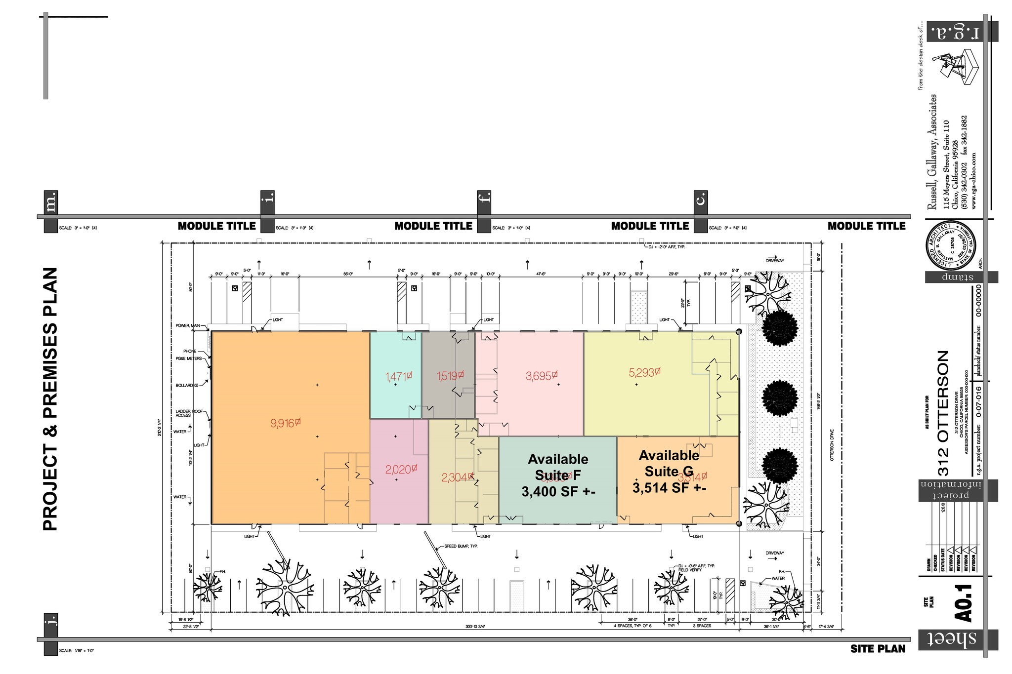 312 Otterson Dr, Chico, CA à louer Plan de site– Image 1 sur 1