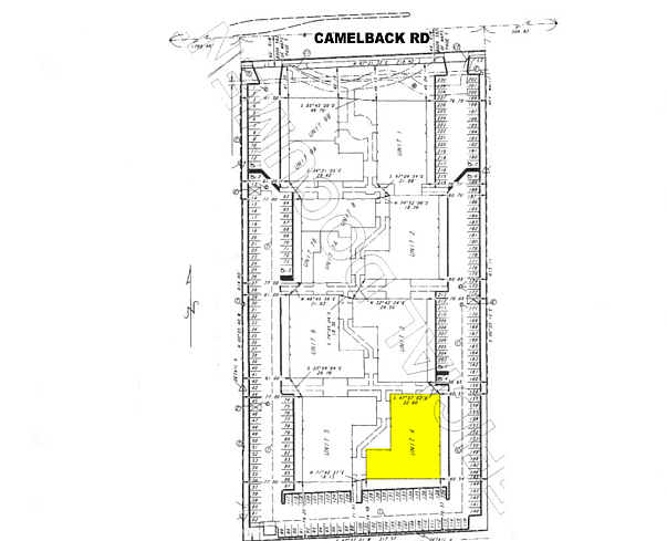2701 E Camelback Rd, Phoenix, AZ à louer - Plan cadastral – Image 2 sur 7