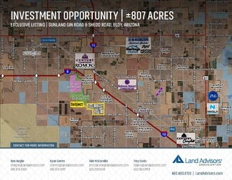 Plus de détails pour Sunland Gin Road & Shedd Road, Eloy, AZ - Terrain à vendre