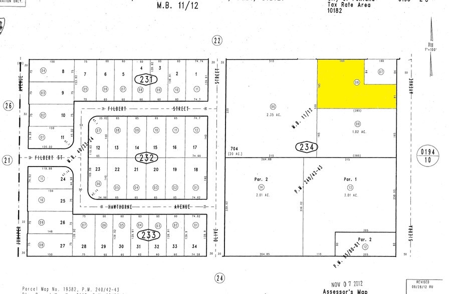 Sierra Ave & Randall Ave, Fontana, CA à vendre - Plan cadastral – Image 1 sur 1