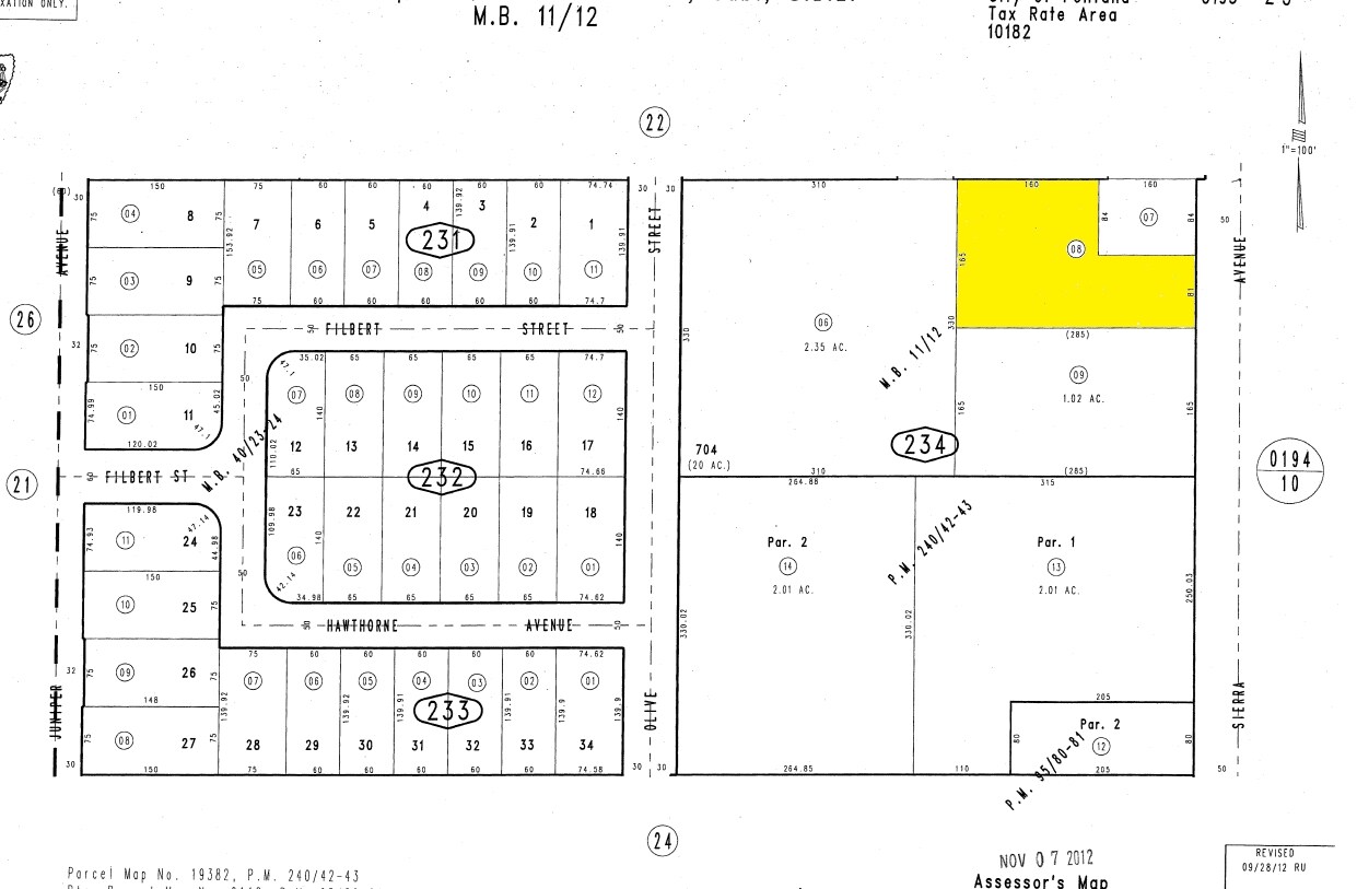 Sierra Ave & Randall Ave, Fontana, CA à vendre Plan cadastral– Image 1 sur 2