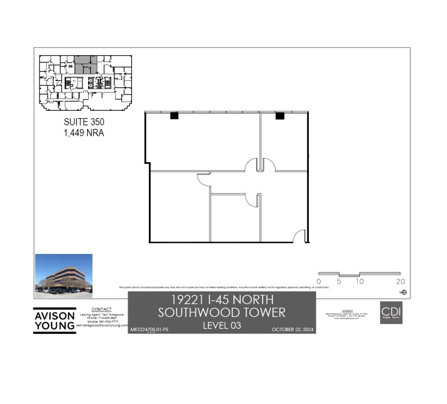 19221 Interstate 45 S, Shenandoah, TX à louer Plan d’étage– Image 1 sur 1