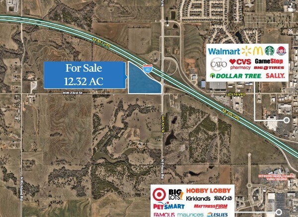 NWC of NW 23rd St & Frisco Rd, Yukon, OK à vendre - Aérien – Image 2 sur 2