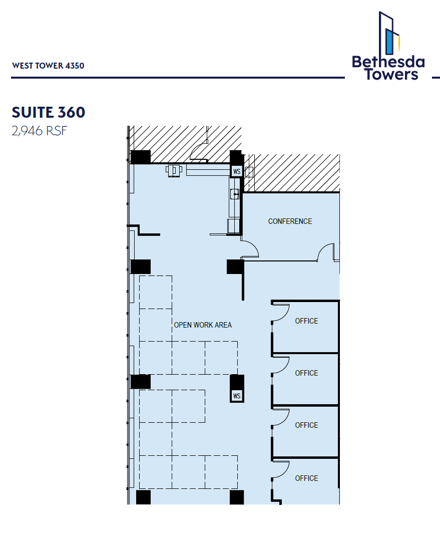 4340 East-West Hwy, Bethesda, MD à louer Plan d’étage– Image 1 sur 1