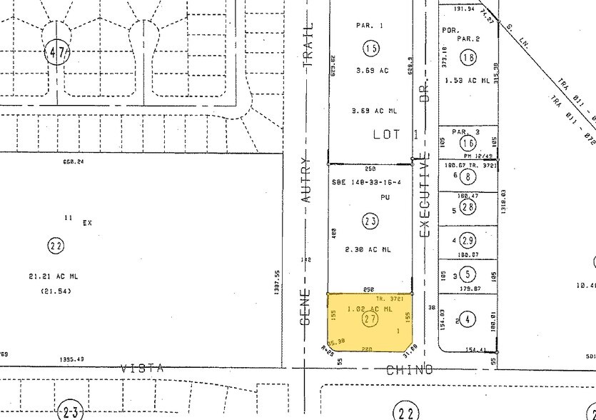 3700 E Vista Chino, Palm Springs, CA à louer - Plan cadastral – Image 2 sur 11