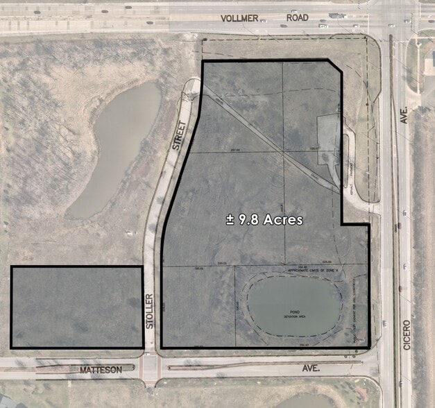 SWC Vollmer Rd & Cicero Ave, Matteson, IL à vendre - Aérien – Image 2 sur 2