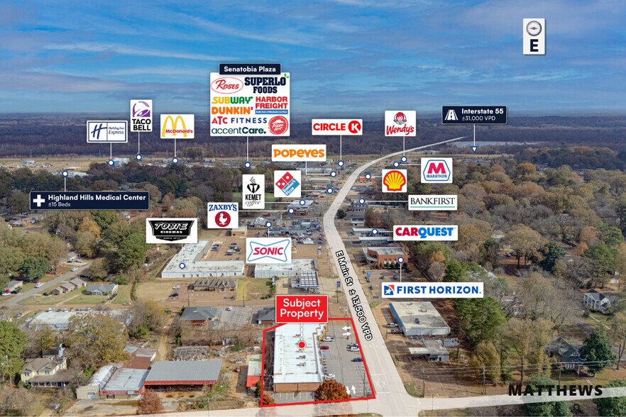 98-110 E Main St, Senatobia, MS à vendre - Photo de l’immeuble – Image 3 sur 3