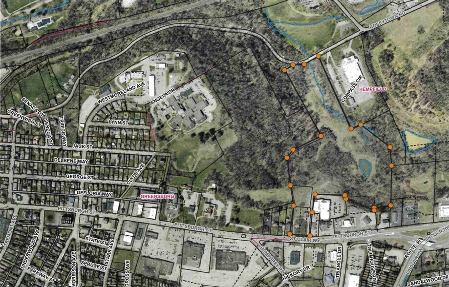 Route 30 E / E Pittsburgh St, Greensburg, PA à vendre - Aérien – Image 2 sur 3