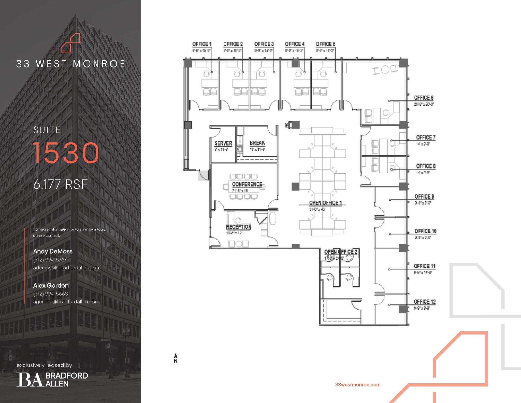 33 W Monroe St, Chicago, IL à louer Plan d’étage– Image 1 sur 4