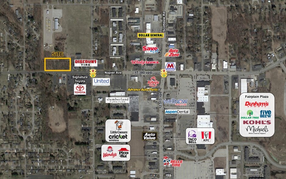 604 E Napier Ave, Benton Harbor, MI à vendre - Aérien – Image 2 sur 3