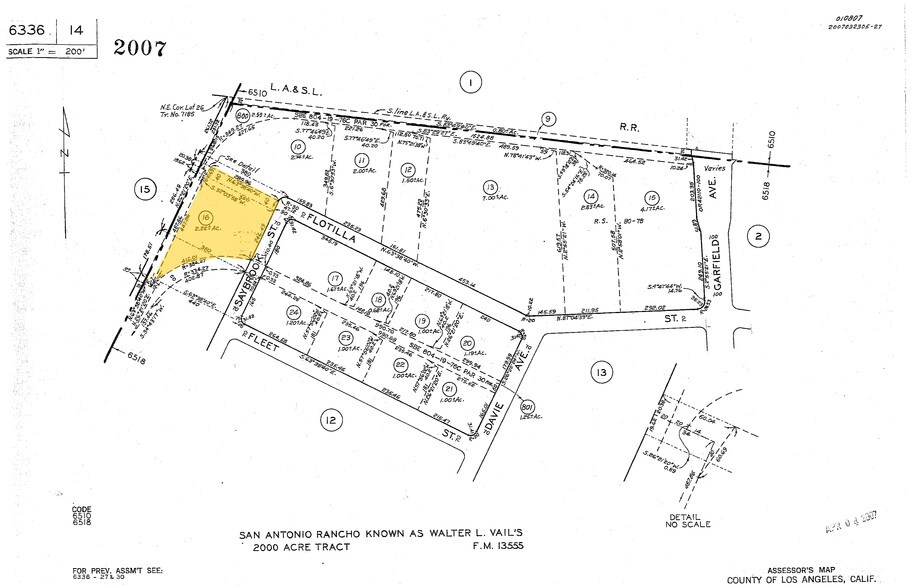 2001-2015 Saybrook Ave, Commerce, CA à louer - Plan cadastral – Image 2 sur 2