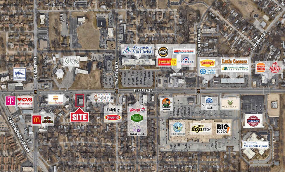 3301 E Harry St, Wichita, KS à vendre - Aérien – Image 3 sur 3