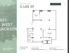 833 W Jackson Blvd, Chicago, IL à louer Plan d’étage– Image 1 sur 10