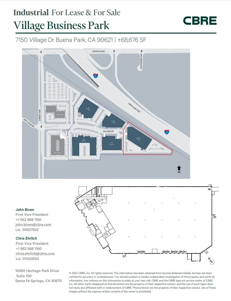 7150 Village Dr, Buena Park, CA à vendre Plan d’étage– Image 1 sur 6