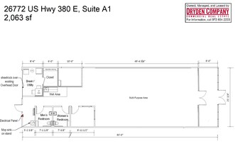 26772 US Hwy 380 E, Little Elm, TX à louer Plan d’étage– Image 1 sur 1