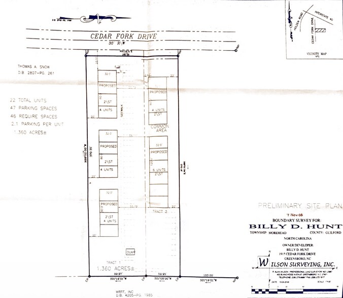 1913-1915 Cedar Fork Dr, Greensboro, NC à vendre - Plan de site – Image 2 sur 5