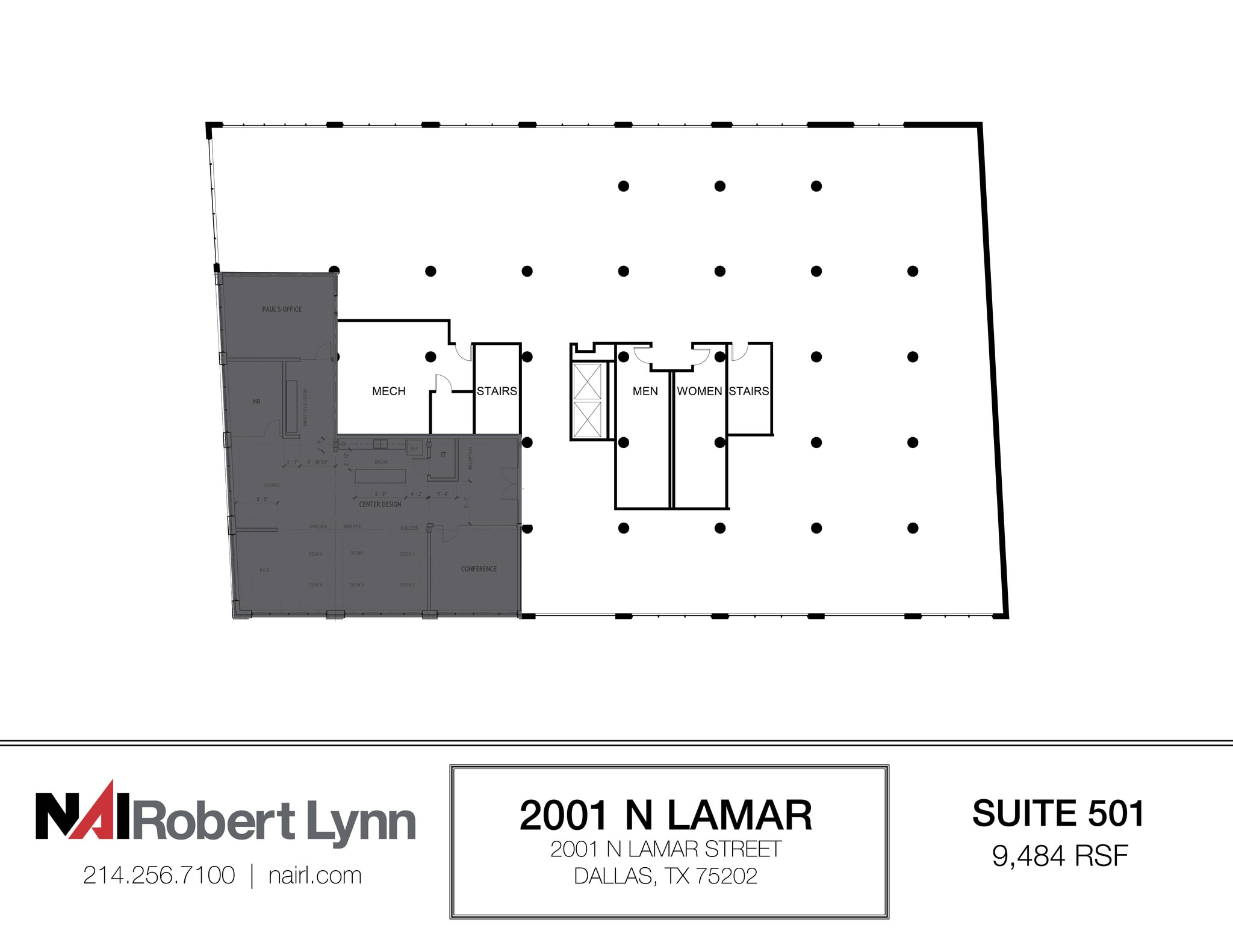 2001 N Lamar St, Dallas, TX à louer Plan d’étage– Image 1 sur 1