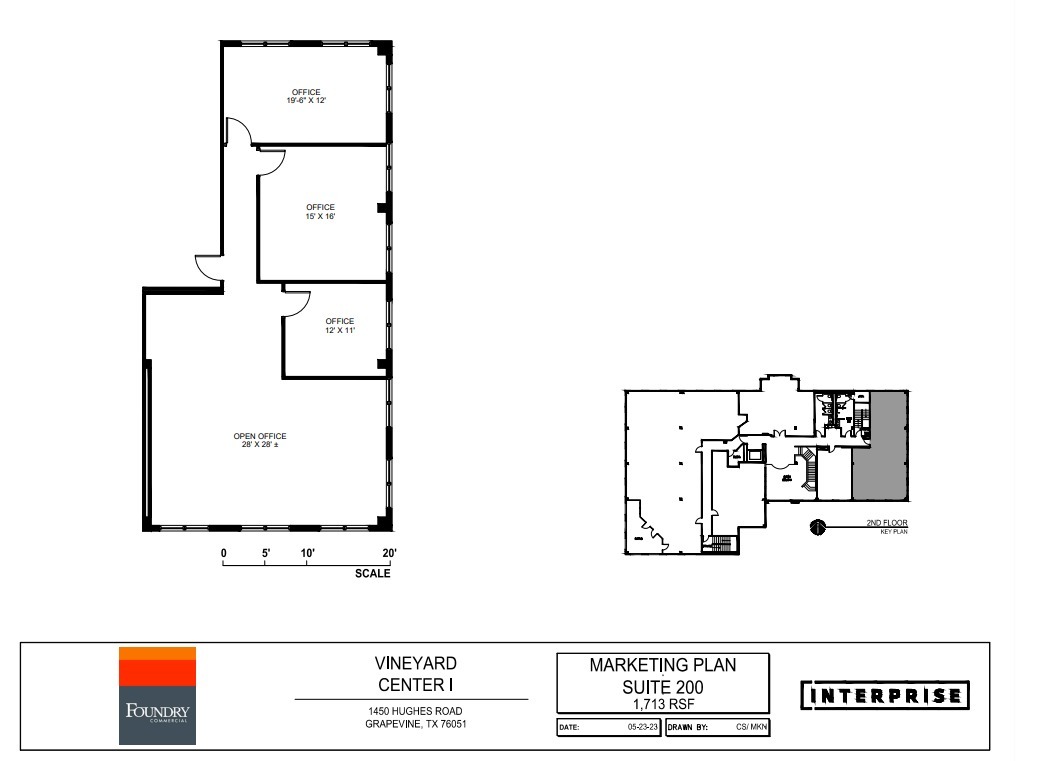 1450 Hughes Rd, Grapevine, TX à louer Plan d’étage– Image 1 sur 1