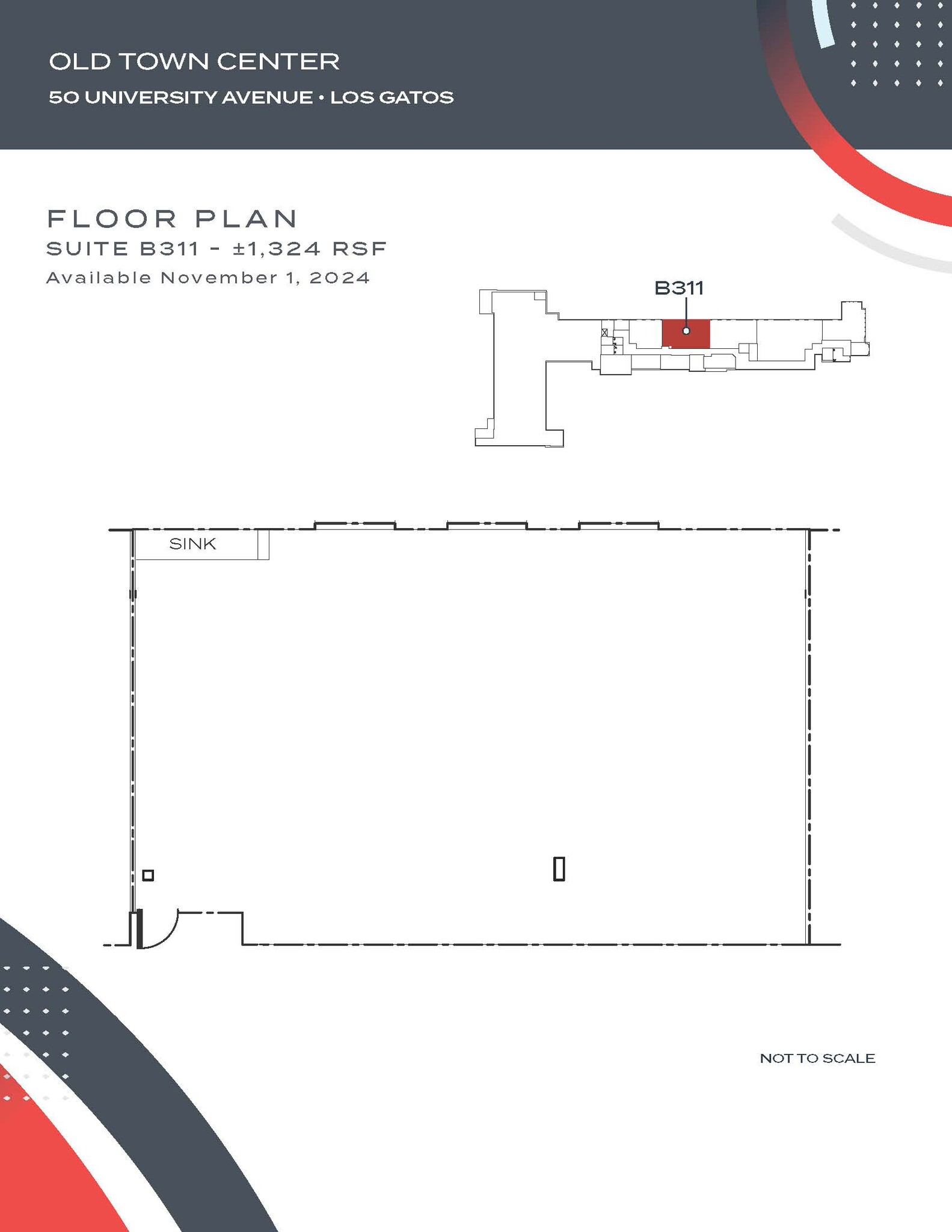 23-50 University Ave, Los Gatos, CA à louer Plan d’étage– Image 1 sur 1