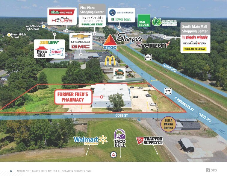 1190 S Arkansas St, Springhill, LA à vendre - Aérien – Image 3 sur 7