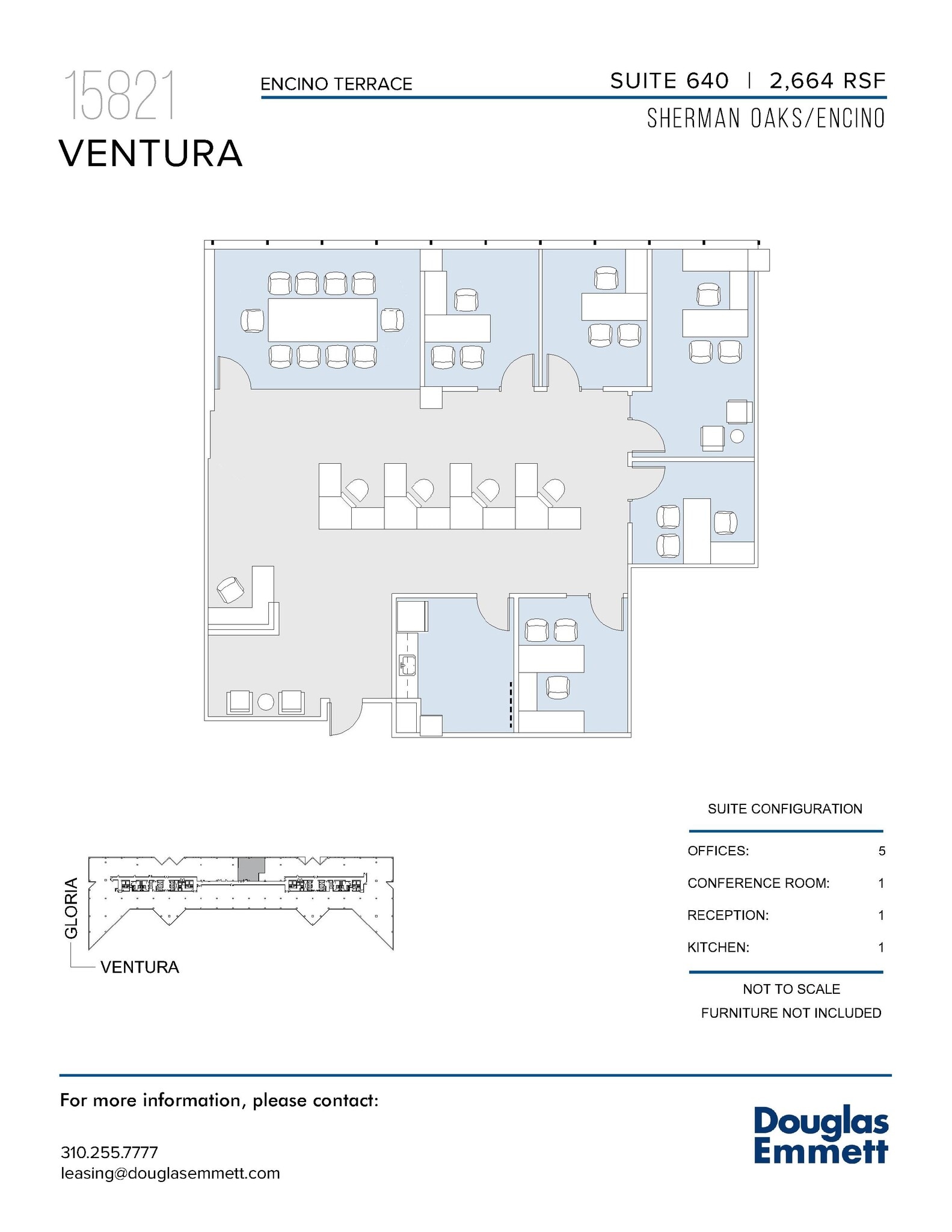15821 Ventura Blvd, Encino, CA à louer Plan d’étage– Image 1 sur 1
