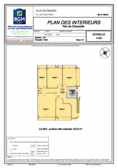 Bureau dans Rennes à vendre - Plan d’étage – Image 3 sur 4