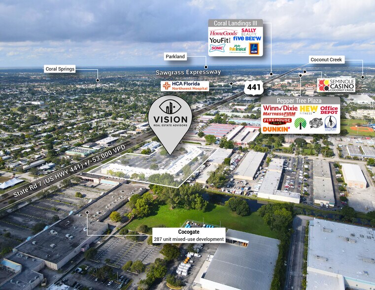 1360 N State Road 7, Margate, FL à vendre - Aérien – Image 3 sur 8