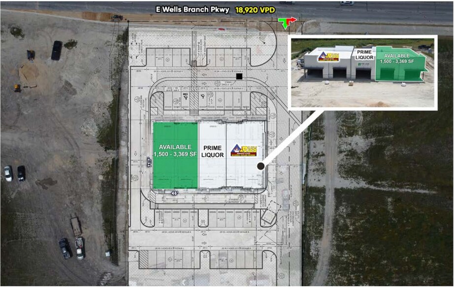 1305 E Wells Branch Pky, Pflugerville, TX à louer - Photo de l’immeuble – Image 2 sur 6