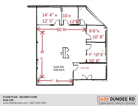 3400 Dundee Rd, Northbrook, IL à louer Plan d’étage– Image 1 sur 2