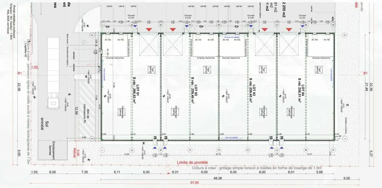 Saint-Vulbas, Ain 01150 - Lot Lot 1 - - Plan d’étage - Image 1 of 4