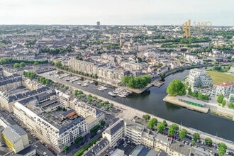 Caen - Vue aérienne vue de carte