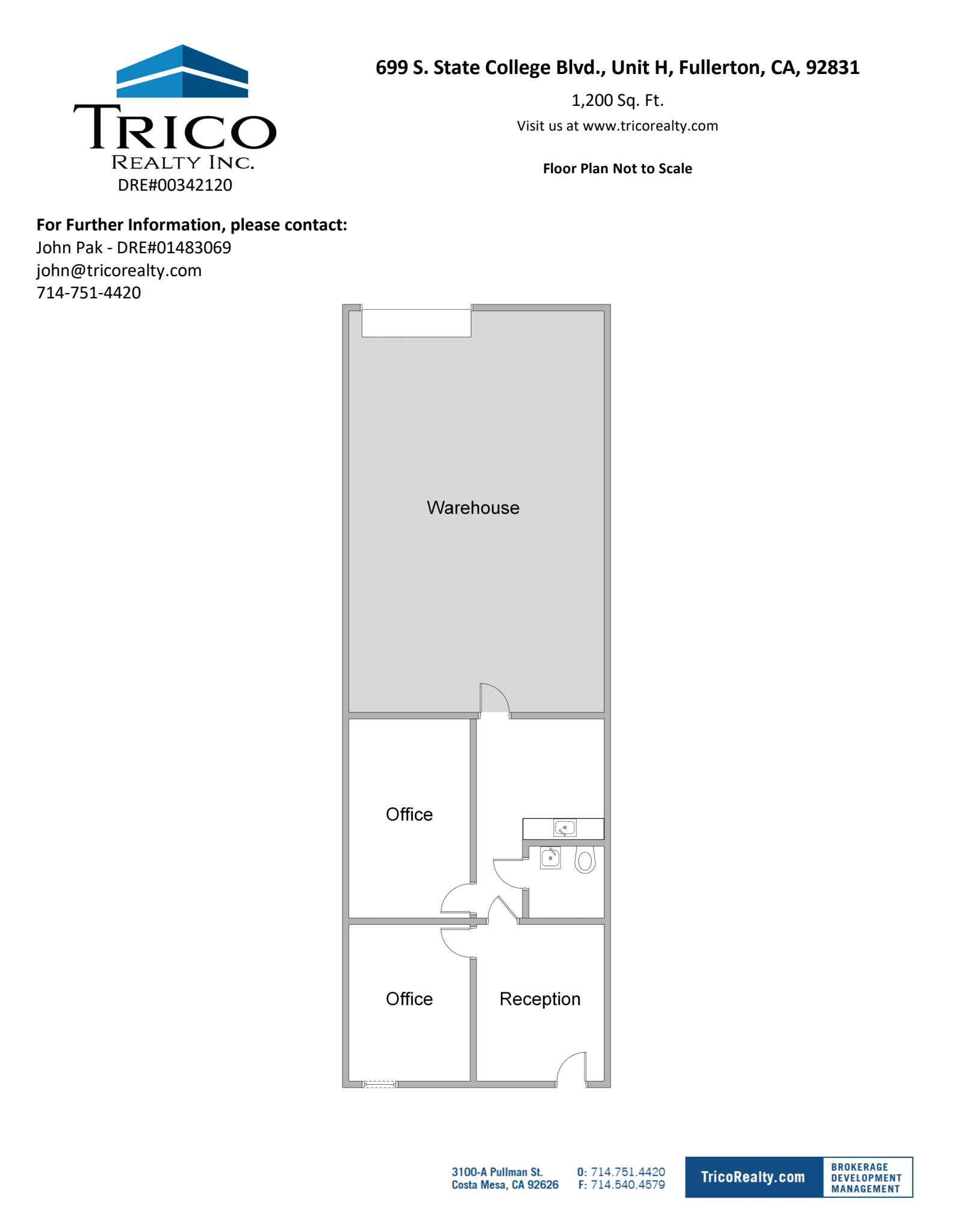 667-759 S State College Blvd, Fullerton, CA à louer Plan d’étage– Image 1 sur 1