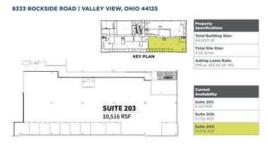 8333 Rockside Rd, Valley View, OH à louer Plan d’étage– Image 1 sur 1