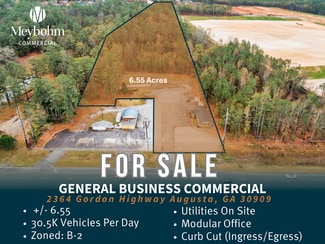 Plus de détails pour 2364 Gordon Hwy, Augusta, GA - Terrain à vendre