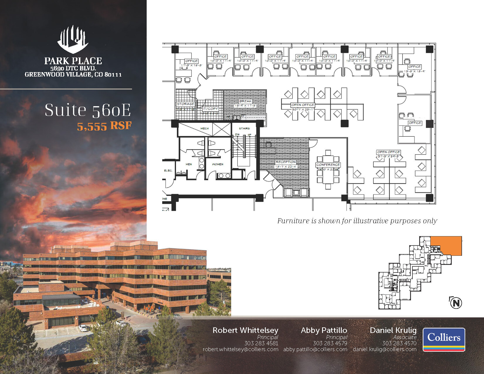 5690 DTC Blvd, Greenwood Village, CO à louer Plan d’étage– Image 1 sur 1