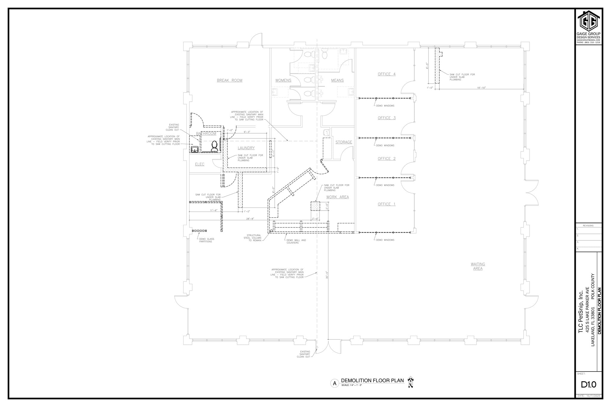 425 S Lake Parker Ave, Lakeland, FL à louer Plan d’étage– Image 1 sur 17