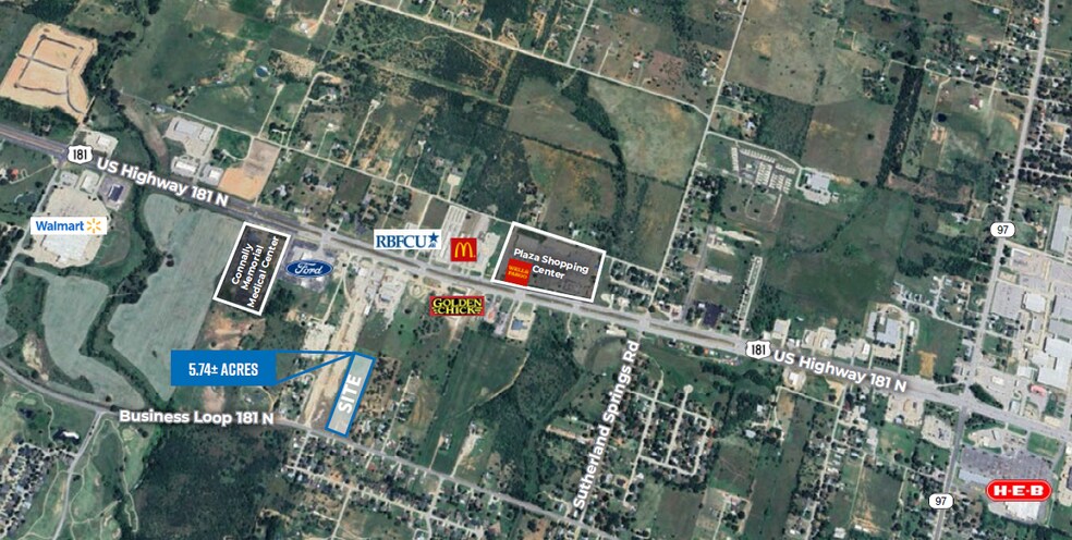 Turner Lane S Side Hwy 181, Floresville, TX à vendre - Aérien – Image 1 sur 2