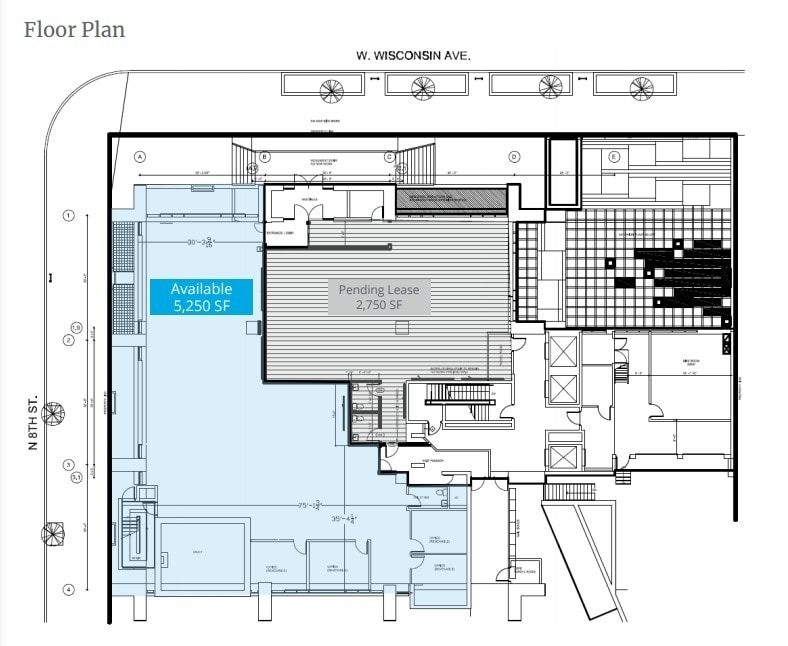 735 W Wisconsin Ave, Milwaukee, WI à louer Plan d’étage– Image 1 sur 1