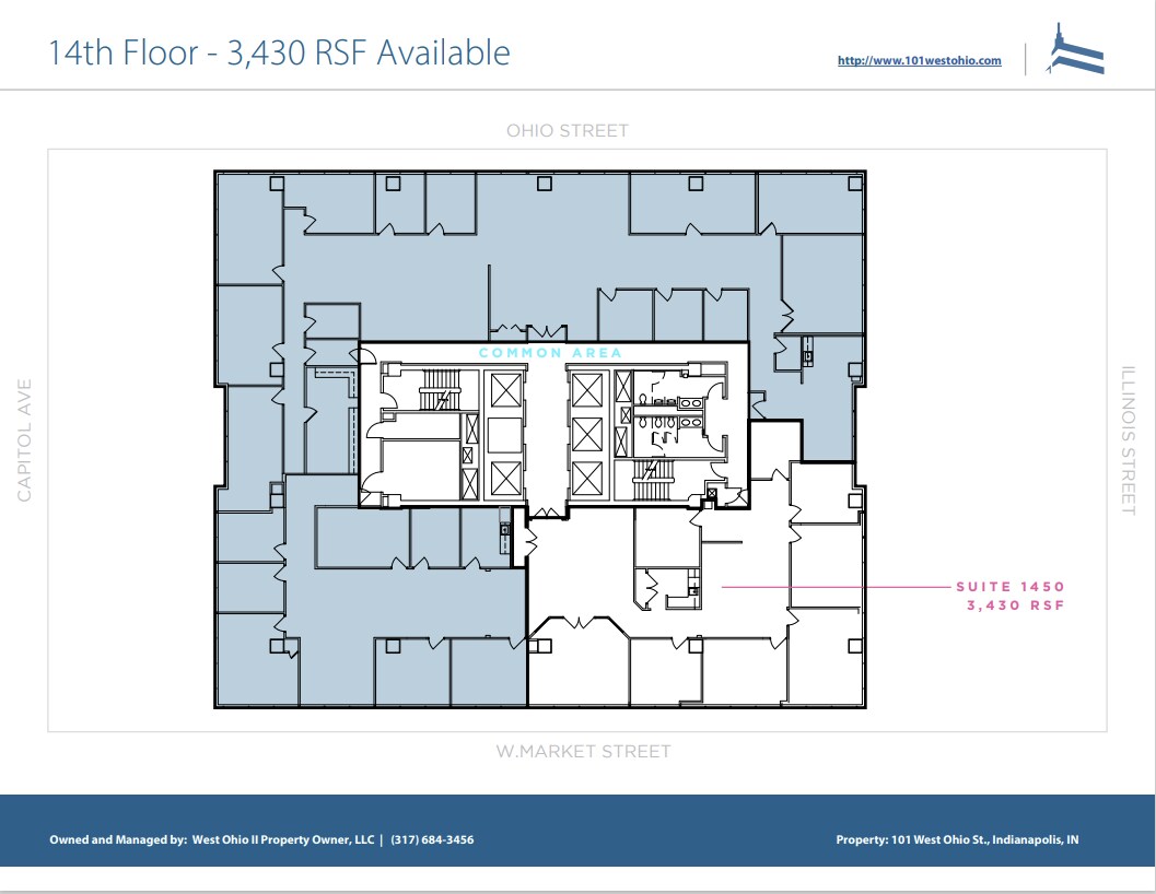 101 W Ohio St, Indianapolis, IN à louer Plan d’étage– Image 1 sur 1