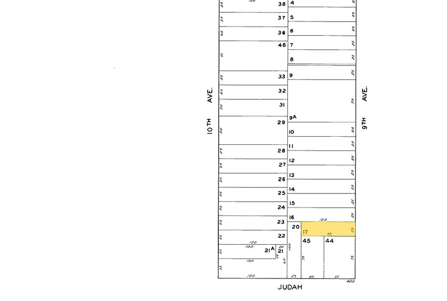 1381-1383 9th Ave, San Francisco, CA à louer - Plan cadastral – Image 2 sur 9