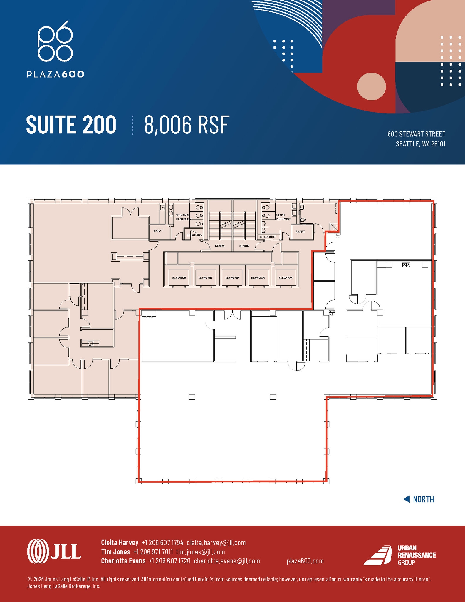 600 Stewart St, Seattle, WA à louer Plan d’étage– Image 1 sur 1