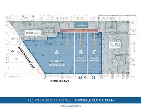 425 Westchester Ave, Bronx, NY à louer Plan d’étage– Image 2 sur 2