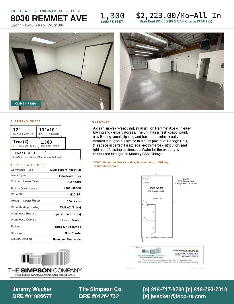 8030-8040 Remmet Ave, Canoga Park, CA à louer Photo intérieure– Image 1 sur 6