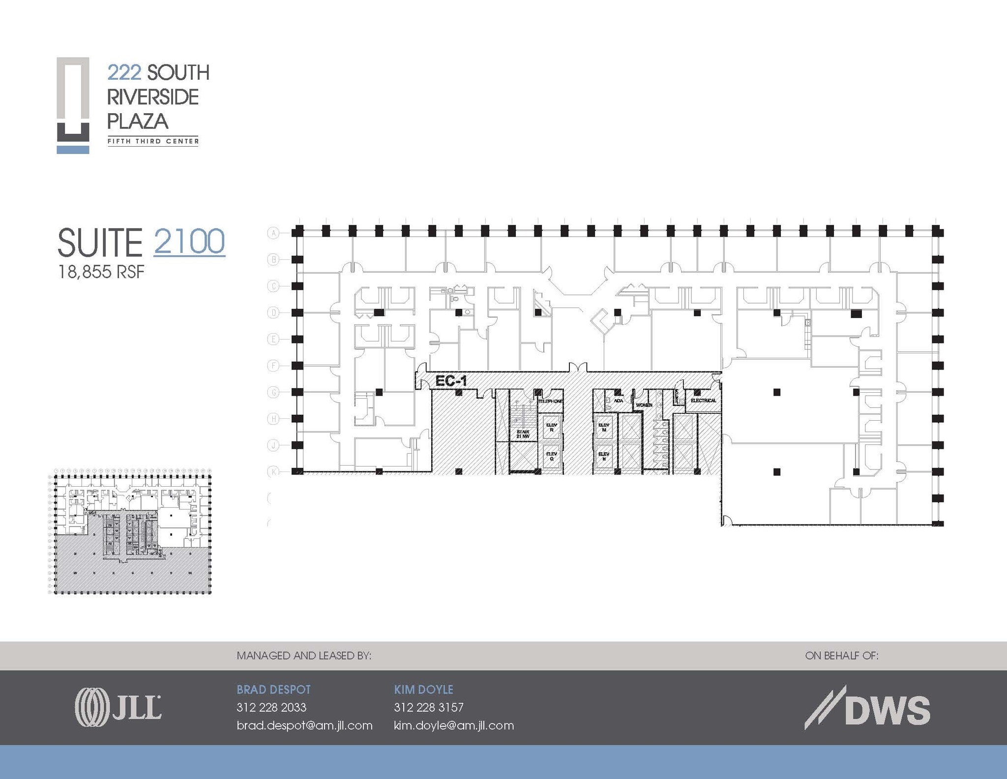 222 S Riverside Plz, Chicago, IL à louer Plan d’étage– Image 1 sur 1