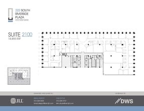 222 S Riverside Plz, Chicago, IL à louer Plan d’étage– Image 1 sur 1